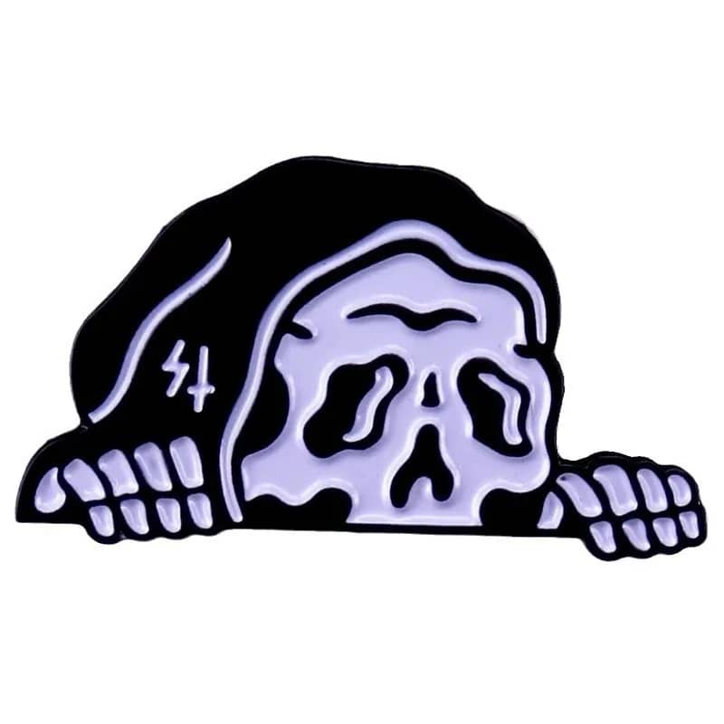 Grim Reaper Peeker Enamel Pin